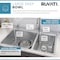 Ruvati 33"x22" Drop-in Topmount Kitchen Sink 16 Gauge SS 70/30 Double Bowl RVM5173 - alternate 3